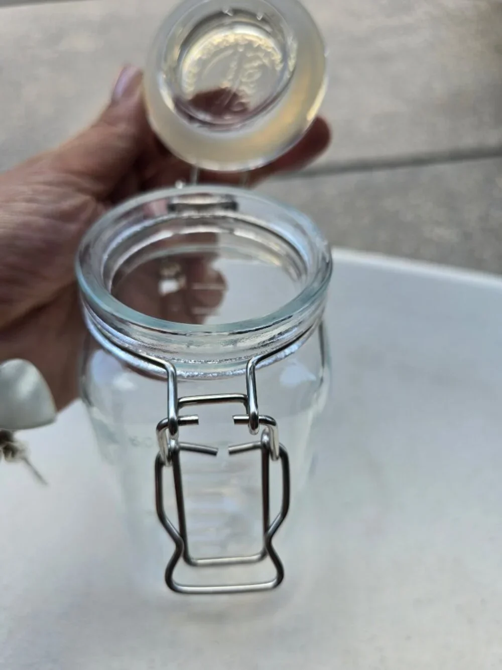 Mason Craft & More 22oz Glass Storage Jar - Round Top Square Base Canister